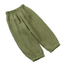 Fashion Solid Color Kids Pants Color Linen Elastic Waist Kids Boys Pants Summer Children Clothing GirlsTrousers 2-7 Years