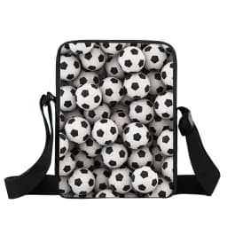 Cool Footbally / Soccerly Print Messenger Bag Girls Boys Handbags Children Shoulder Bag for Travel Kids Satchel Bookbags