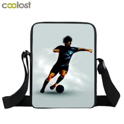 Cool Footbally / Soccerly Print Messenger Bag Girls Boys Handbags Children Shoulder Bag for Travel Kids Satchel Bookbags