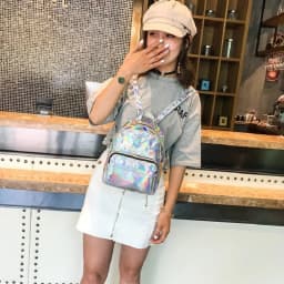 2025 Fashion Laser Backpack Preppy Style School Shiny Laser PU Leather Women Girls Bag Silver Waterproof Holographic Backpack