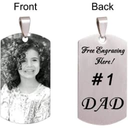 20PCS 1.6x1 Inch Stainless Steel Stamping Blanks Dog Tag Pendants with Snaps for Jewelry Making Pet ID Name Tags Handicrafts
