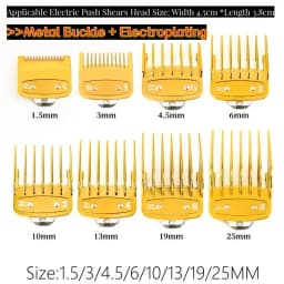 8pcs/set For Wahl Universal Hair Clipper Limit Comb Guide Trimmer Guards Attachment 1.5/3/4.5/6/10/13/19/25mm