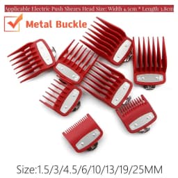 8pcs/set For Wahl Universal Hair Clipper Limit Comb Guide Trimmer Guards Attachment 1.5/3/4.5/6/10/13/19/25mm
