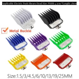 8pcs/set For Wahl Universal Hair Clipper Limit Comb Guide Trimmer Guards Attachment 1.5/3/4.5/6/10/13/19/25mm