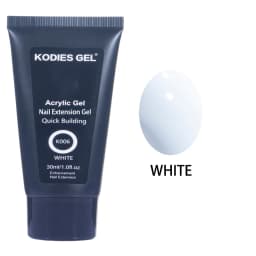 KODIES GEL 30ML Professional Builder UV Gel Polish 3D Poly Construction Gel for Nail Art Extension White Clear French Manicure
