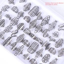 Wholesale Bulk 50pcs/lot Mens Womens Fashion Stainless Steel Jewelry Rings For Party Gift Weddings Mix Style Mix Size