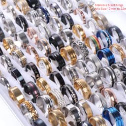 Wholesale Bulk 50pcs/lot Mens Womens Fashion Stainless Steel Jewelry Rings For Party Gift Weddings Mix Style Mix Size