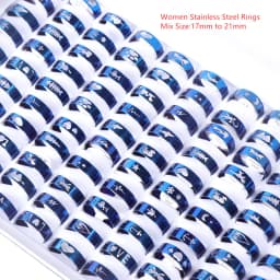 Wholesale Bulk 50pcs/lot Mens Womens Fashion Stainless Steel Jewelry Rings For Party Gift Weddings Mix Style Mix Size