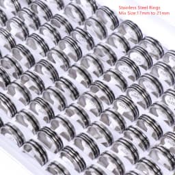 Wholesale Bulk 50pcs/lot Mens Womens Fashion Stainless Steel Jewelry Rings For Party Gift Weddings Mix Style Mix Size