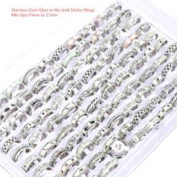 Wholesale Bulk 50pcs/lot Mens Womens Fashion Stainless Steel Jewelry Rings For Party Gift Weddings Mix Style Mix Size