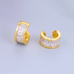 CRMYA Color Cubic Zirconia Hoop Earrings For Women Fashion Gold-color Piercing Women's Earrings Set 2023 Jewelry Wholesale