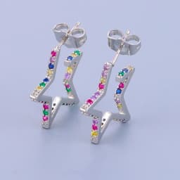 CRMYA Color Cubic Zirconia Hoop Earrings For Women Fashion Gold-color Piercing Women's Earrings Set 2023 Jewelry Wholesale