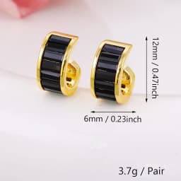 CRMYA Color Cubic Zirconia Hoop Earrings For Women Fashion Gold-color Piercing Women's Earrings Set 2023 Jewelry Wholesale