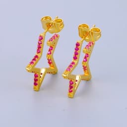 CRMYA Color Cubic Zirconia Hoop Earrings For Women Fashion Gold-color Piercing Women's Earrings Set 2023 Jewelry Wholesale