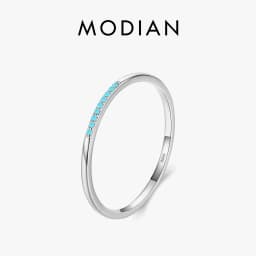 Modian High Quality Turquoise Vintage Ring 100% Real 925 Sterling Silver Exquisite Finger Rings For Women Statement Jewelry Gift
