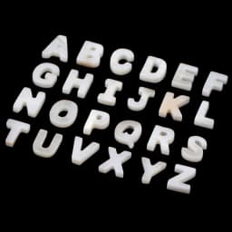 White Natural A-Z Letter Shell Beads Loose Spacer Beads Mother Of Pearl Seashell For Jewelry Making Necklace Bracelet Accessory