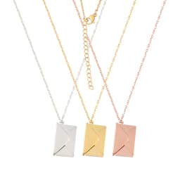 Fnixtar Detachable Envelope Pendant Necklaces Mirror Polish Stainless Steel Creative Love Letter DIY Necklace 10 PCS/lot