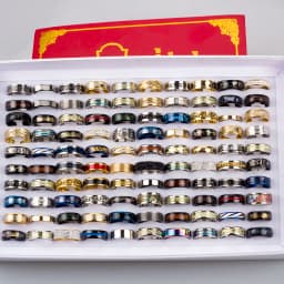 20 Pcs/lot High Quality Stainless Steel Rings for Men Women Fashion Jewelry Mix Styles Party Gifts Wholesale Jewelry