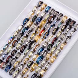 20 Pcs/lot High Quality Stainless Steel Rings for Men Women Fashion Jewelry Mix Styles Party Gifts Wholesale Jewelry