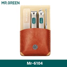 MR.GREEN Portable Manicure Set Pedicure Kit Stainless Steel Nail Clippers Tool Travel Grooming Case Gift Box Nail Scissors Set