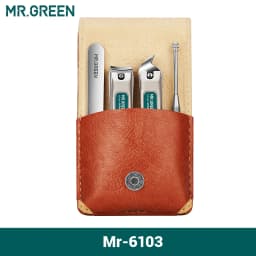MR.GREEN Portable Manicure Set Pedicure Kit Stainless Steel Nail Clippers Tool Travel Grooming Case Gift Box Nail Scissors Set