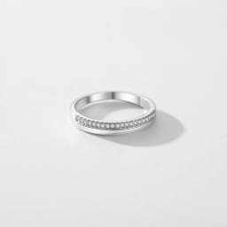 MODIAN Solid 925 Sterling Silver Simple Stackable Simple Finger Ring Trendy Pave Setting CZ For Women Fine Female Jewelry Gifts