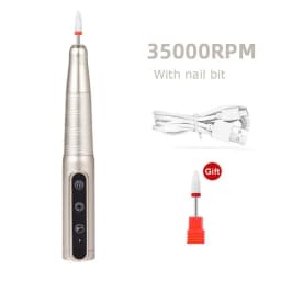 35000RPM Wireless Nail Drill Pen USB Nail File Polishing Pen Rechargeable Nail Drill Machine Portable Manicure Drill Salon Tool