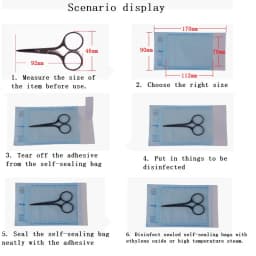 200pcs Self Sealing Sterilization Pouch For Nail Tools Adhesive Strips Disposable Dental Tattoo Tools Storage Bag
