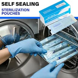 200pcs Self Sealing Sterilization Pouch For Nail Tools Adhesive Strips Disposable Dental Tattoo Tools Storage Bag