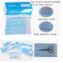 200pcs Self Sealing Sterilization Pouch For Nail Tools Adhesive Strips Disposable Dental Tattoo Tools Storage Bag