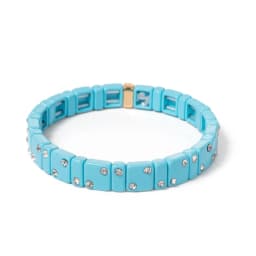 Enamel Bracelets For Women Inlaid Diamond Elastic Bangle Colorful Jewelry Gift