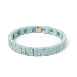Enamel Bracelets For Women Inlaid Diamond Elastic Bangle Colorful Jewelry Gift