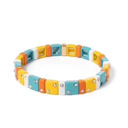 Enamel Bracelets For Women Inlaid Diamond Elastic Bangle Colorful Jewelry Gift