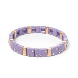 Enamel Bracelets For Women Inlaid Diamond Elastic Bangle Colorful Jewelry Gift
