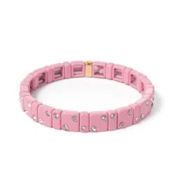 Enamel Bracelets For Women Inlaid Diamond Elastic Bangle Colorful Jewelry Gift