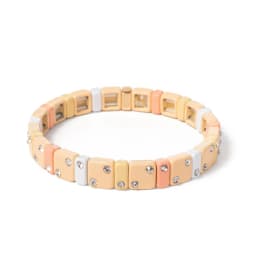 Enamel Bracelets For Women Inlaid Diamond Elastic Bangle Colorful Jewelry Gift