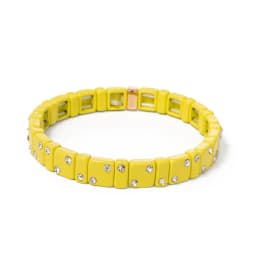 Enamel Bracelets For Women Inlaid Diamond Elastic Bangle Colorful Jewelry Gift