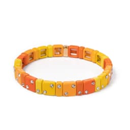 Enamel Bracelets For Women Inlaid Diamond Elastic Bangle Colorful Jewelry Gift