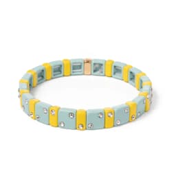 Enamel Bracelets For Women Inlaid Diamond Elastic Bangle Colorful Jewelry Gift