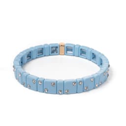Enamel Bracelets For Women Inlaid Diamond Elastic Bangle Colorful Jewelry Gift