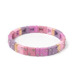 Enamel Bracelets For Women Inlaid Diamond Elastic Bangle Colorful Jewelry Gift