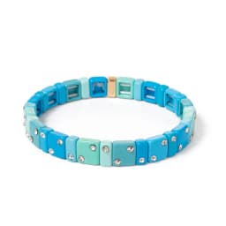 Enamel Bracelets For Women Inlaid Diamond Elastic Bangle Colorful Jewelry Gift