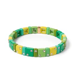 Enamel Bracelets For Women Inlaid Diamond Elastic Bangle Colorful Jewelry Gift