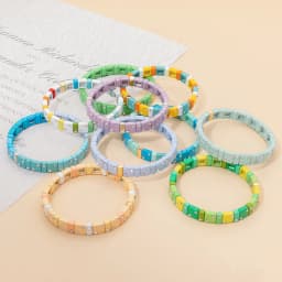 Enamel Bracelets For Women Inlaid Diamond Elastic Bangle Colorful Jewelry Gift