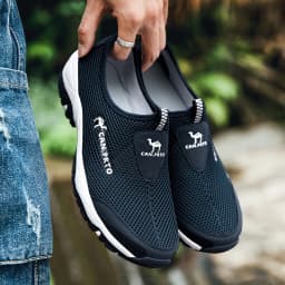 Men Casual Shoes Fashion Summer Shoes Mesh outdoor Breathable Slip-on Flats Men Sneakers Comfortable Water Loafers Zapatillas