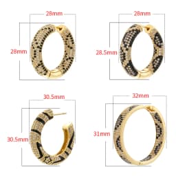 Earrings/Studs with Zirconia and Snake Motifs Atmospheric and Glamorous Earrings for Women: VE1321-VE1324