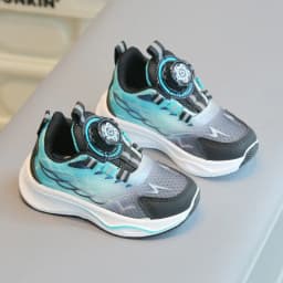 Tenis Child Shoe Casual Sneaker for Boy Kid Shoe for Girl Rotating Buttons Running Shoe for Girl Soft Sole Mesh Braeathable Shoe