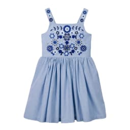 Little maven 2026 New Years Girls Dress Summer Girl Beach Floral Dresses for Girls 7 Years Embroidery Floral Baby Girls Clothes