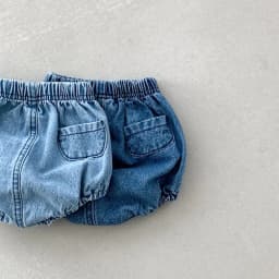 Summer Baby Pants Solid Denim Infant Shorts Elastic Waist Bloomer Toddler Casual Clothing