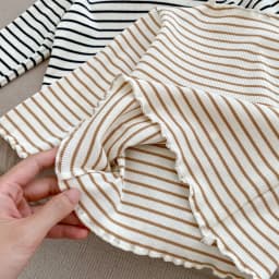 New Baby Long Sleeve T Shirt Girls Cotton Casual Tees Infant Ruffled Versatile Shirts Kids Floral Striped Bottoming Tops